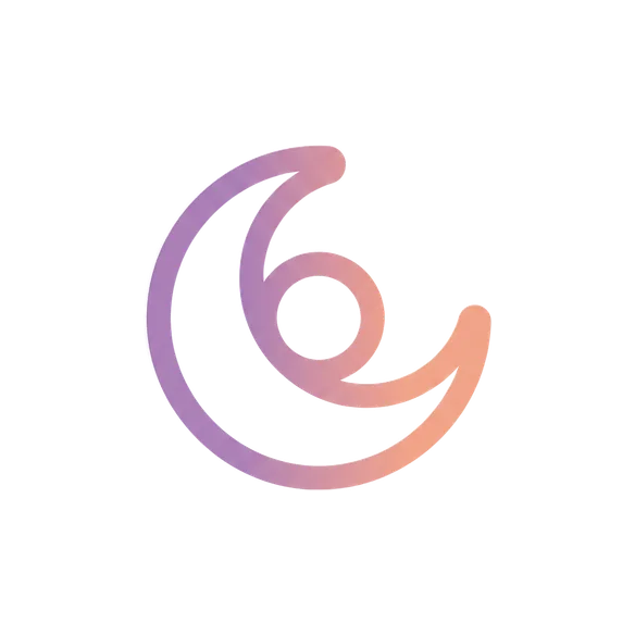 Abstract nurturing crescent motif